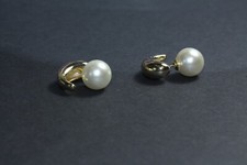 Ohrstecker Perle vergoldet Modeschmuck antiallergisch !