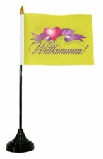 Fahne / Tischflagge Herzlich