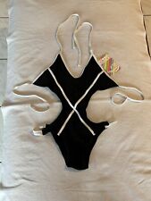 Badeanzug Größe 36 Cup A/B Neckholder In Schwarz Weiß SHIWI NEU