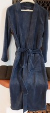 Damen Bademantel Velours Frottee grau-blau Gr. 36/38  sehr guter Zustand