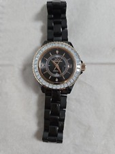Hindenberg Uhr 170-H Galaxy X-14 schwarz/rosegold mit 3 Diamanten neu & ungetrag