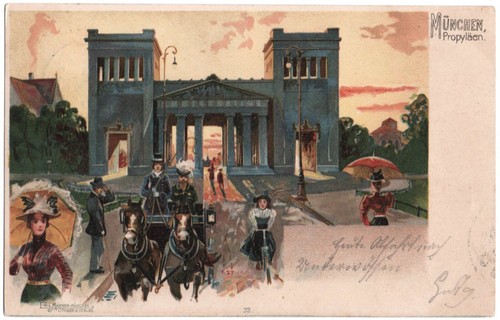 Alte litho münchen - litho-ak,