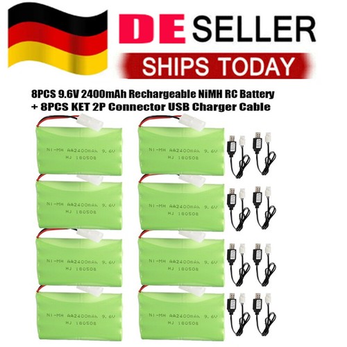 2400mah aa nimh - 9.6v, rc