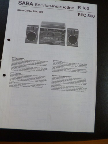 Original service manual - original,