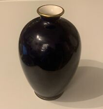 Lindner Echt Cobalt Blau Goldrand mittelgr. Vase uni