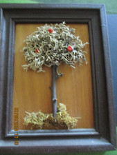 Bildrahmen mit Baum aus Naturmaterialien, hand made