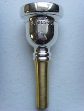 Posaunenmundstück Schilke 51, deutscher Schaft, versilbert, Mundstück Posaune