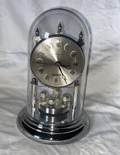 Hettich  Drehpendeluhr Tischuhr Kaminuhr Silberfarben