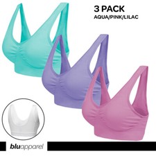 3er-Pack 6 9 nahtloser Komfort-BH kurzes Oberteil Weste Shapewear Stretch ungepolstert 8-20