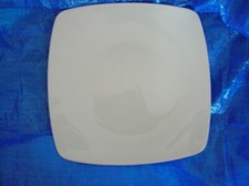 1 Stück HUBERT eckig Eßteller flacher Teller weiß Porzellan 