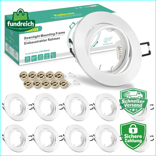 Einbaustrahler gu10 set - set, 10er