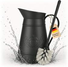 VON STEINEICH® Klobürste - Metallkanne (schwarz) - Vintage Toilettenbürste