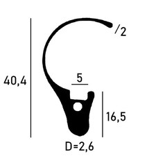 Sperrfeder Nr. 1 aus Stahl, rund, gebogen, für Gross- Tisch- und Antikuhren 