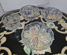 Vintage Bleikristall Sammlung Konvolut Schalen Handarbeit VINTAGE Sternenmuster