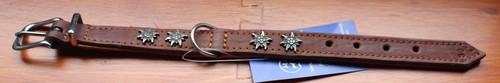 Halsband fettleder braun - halsband,