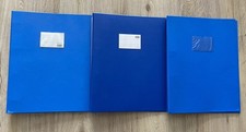 3 blaue Ordner aus Plastik DIN A 4 , 2x2 Ringe, 1x 4 Ringe
