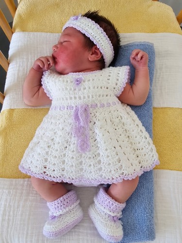 Baby set teilig weiß lila - set,