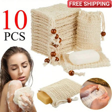 Natürliche Sisal Netz Seifenbeutel - Peeling Seife Sparer (1/3/5/10er Pack, 5,5"x3,5"