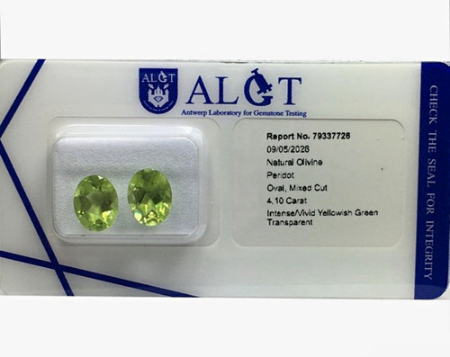 Peridot paar oval - ct,