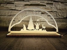 ☆Schwibbogen mit Wunschnamen aus Holz☆personalisiert