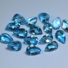 1SWISS BLUE TOPAS (VVS) Tropfen 6x4mm.