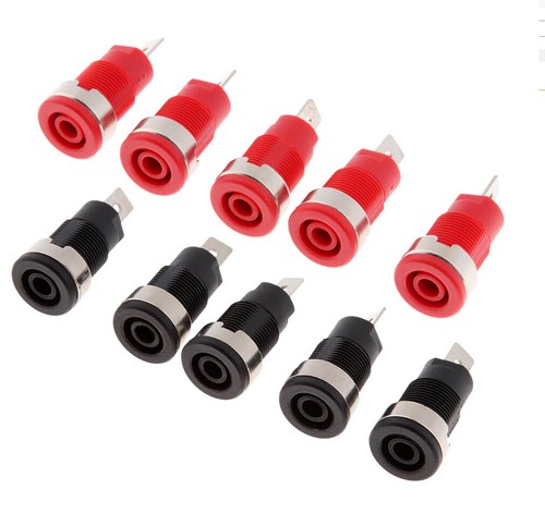 10x einbaubuchse 4mm - ✅, rot