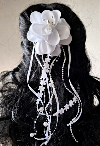 Kopfschmuck haarschmuck weiß - haarschmuck,