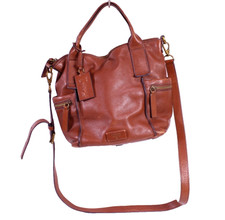 Fossil Damen Tasche genarbtes Leder braun Schultertasche Henkeltasche  B490
