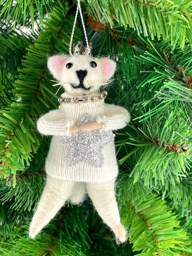 Baumschmuck aus filz - baumschmuck, katze