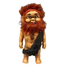 TKR Jestia Höhlenmensch Neandertaler Figur Japan 1960er Jahre Sarco Rot Vintage