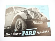 Ford Typ Ruhr 57 PS LKW Pritschenwagen Kipper 3 Tonner Prospekt 1950er Jahre