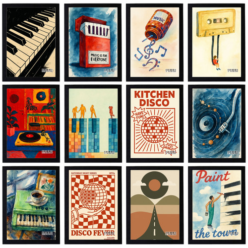 Vintage musik poster retro - vintage,