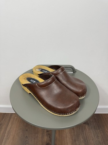 Vintage braun leder - braun, clogs