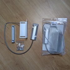 2x Alu-Magnetkontakt MK-106A mit Neodym-Magnet – Tür/Fenster Alarmkontakt Pollin