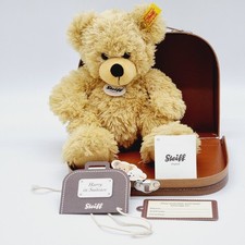Steiff 663444 Teddybär 28 cm beige Past Time mit Koffer