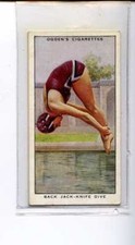 (Jd9735) OGDENS, SCHWIMMEN, TAUCHEN & LEBENSRETTEN, RÜCKEN-JACK-MESSER TAUCHEN, 1931, #46