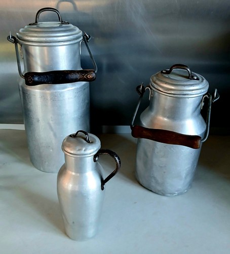 Alter milchkrug milchkanne - 3x,