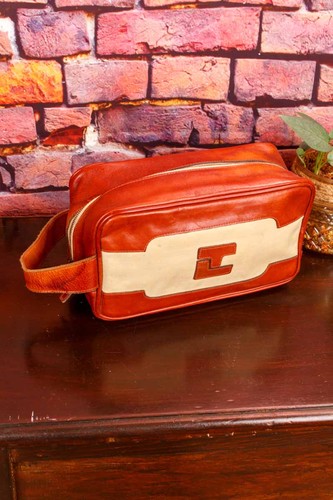 Vintage leder handtasche ted - leder,
