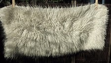 WEBTEPPICH Handarbeit WOLLE Flokati Landhaus Mittelalter Ethno Fell Tagesdecke