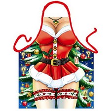 Lustige Motiv Schürze - Weihnachtsschürze - Weihnachtsmann / frau Scherzartikel