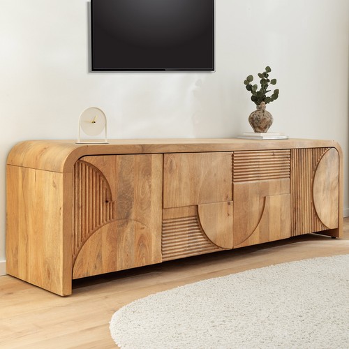 Massivholz board art deco - tv-board,