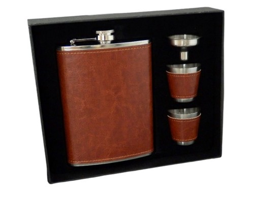 Flachmann set 240ml edelstahl - set,