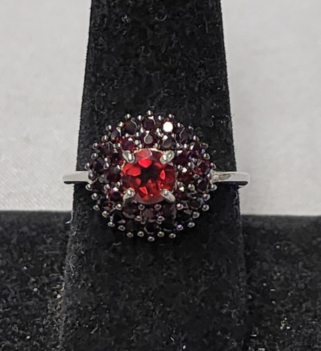 Granatring rosenschliff - granatring,