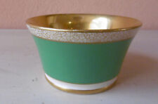 ENGLISCHE PORZELLAN ZUCKERDOSE CROWN DAVON FARBE GRÜN UND GOLD