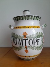 Rumtopf mit Deckel Keramik HANDARBEIT Höhe 23 cm Durchmesser ca. 18 cm