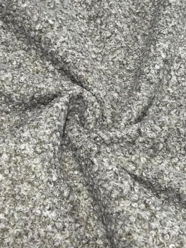 Boucle stoff grau meliert - stoff,