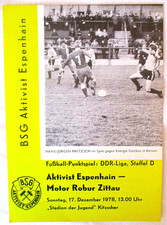 BSG Aktivist Espenhain - Motor Robur Zittau  1978 - 1979  DDR LIGA