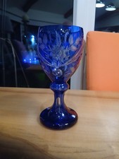 Vintage blauer geschliffener