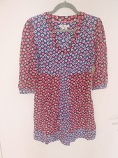 Boden Dress Pink Blau Weiß