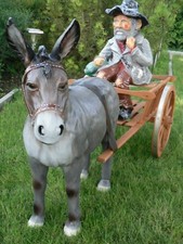 Esel + Wagen Holzkarre +